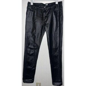 Wokstar Womens Size 36 Fearless Skinny Cut Black With Patch Hearts Design Pants